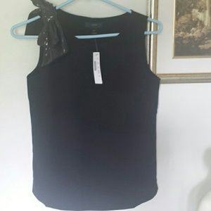 J Crew NWT  Black Top w/Bow